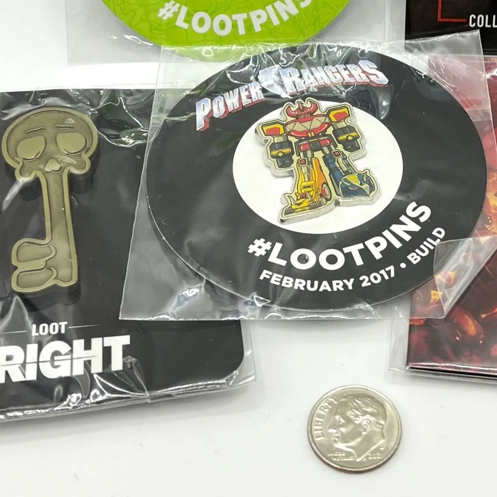 Lootcrate Gaming Fright Pin Lot Doom UAC Patch Power Ranger Ninja Turtle Key